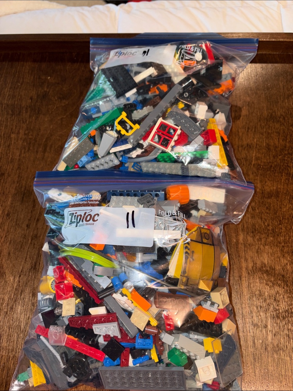 TWO 1 gallon bags of assorted LEGOS - 4.22 pounds